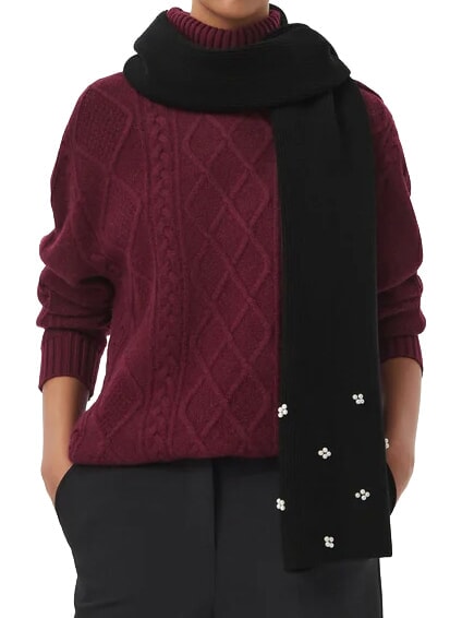 KNITTED Glitter scarf BLACK - Scarves