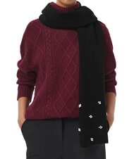 GUESS KNITTED Glitter scarf BLACK - Scarves - 2