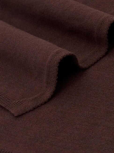 KNITTED Scarf with logo bitter brown - Scarves