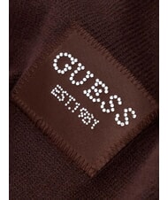 GUESS KNITTED Scarf with logo bitter brown - Scarves - 3