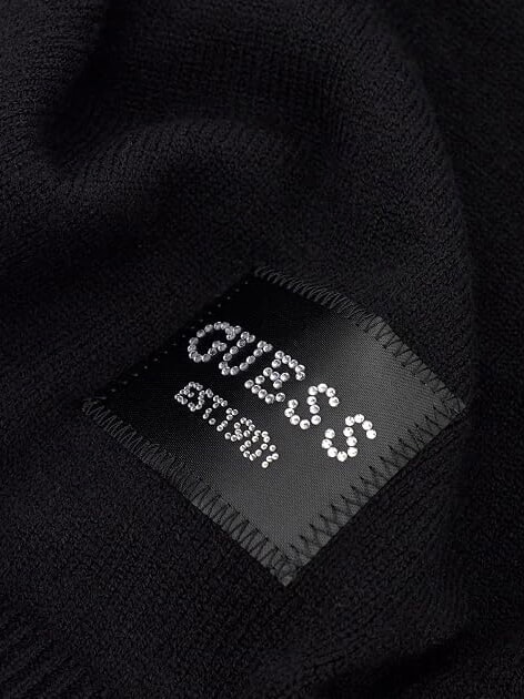 KNITTED Scarf with logo BLACK - Scarves