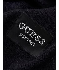 GUESS KNITTED Scarf with logo BLACK - Scarves - 4