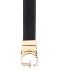 GUESS JENA Double-sided belt black logo/bone logo - Belts - 2