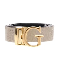 GUESS JENA Double-sided belt black logo/bone logo - Belts - 3