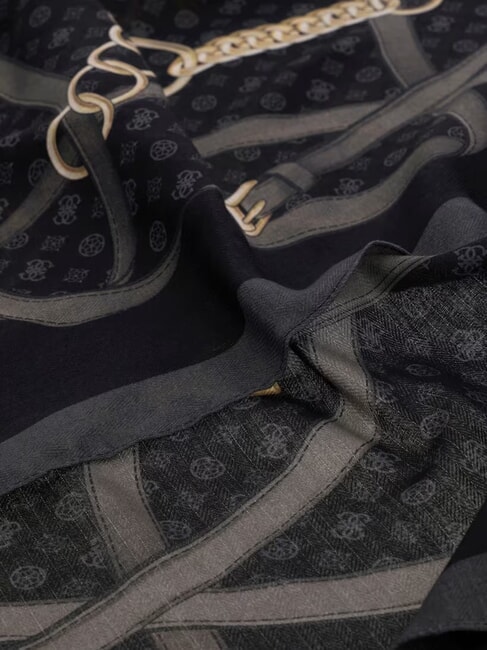 PRINTED Scarf with logo BLACK - Scarves