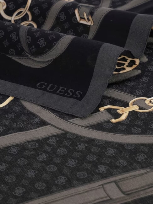 PRINTED Scarf with logo BLACK - Scarves