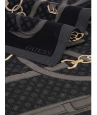 GUESS PRINTED Scarf with logo BLACK - Scarves - 3