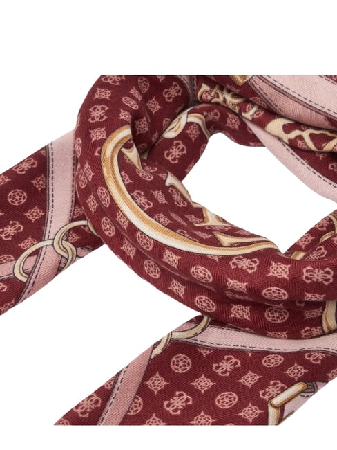 PRINTED Scarf with logo Bordeaux - Scarves
