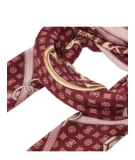 GUESS PRINTED Scarf with logo Bordeaux - Scarves - 2