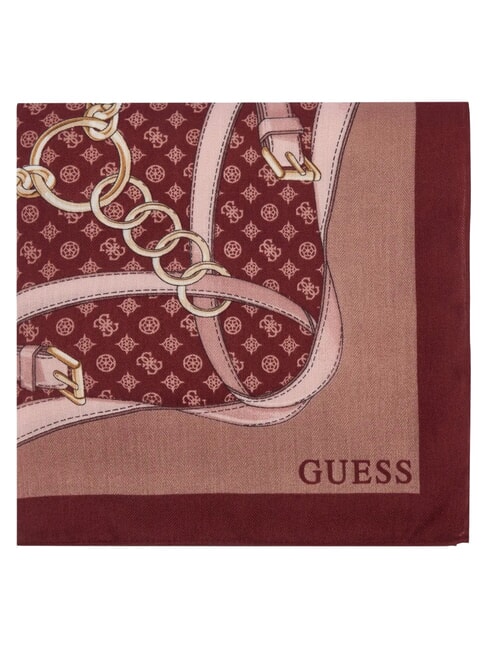 PRINTED Scarf with logo Bordeaux - Scarves