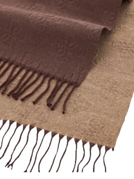 BASIC Scarf with fringes brown multi - Scarves