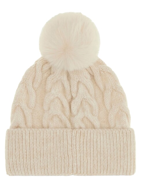 KNITTED Hat with pom poms white - Hats