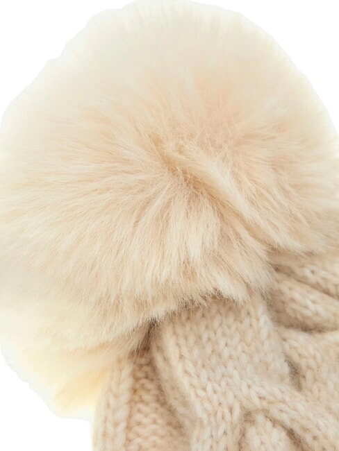 KNITTED Hat with pom poms white - Hats