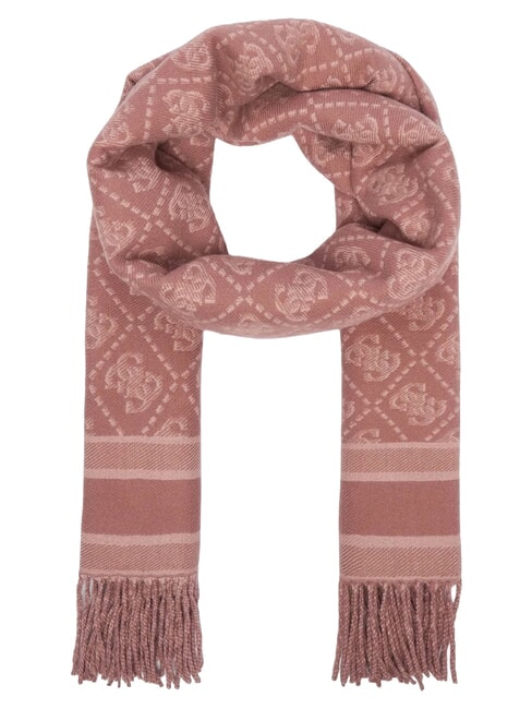 JACQUARD Scarf with fringes cinnamon logo - Scarves
