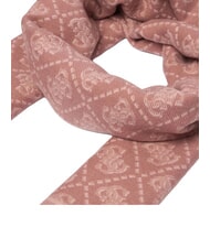 GUESS JACQUARD Scarf with fringes cinnamon logo - Scarves - 3