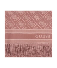 GUESS JACQUARD Scarf with fringes cinnamon logo - Scarves - 4