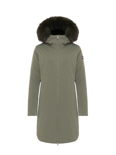 PURENESS Hooded jacket mud - Women's down jackets