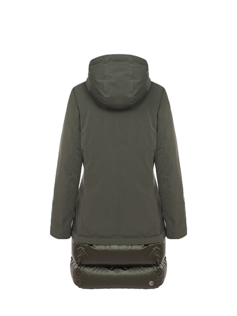 PURENESS Bi-material down jacket with hood underwood - Women's down jackets