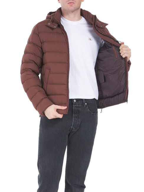 MINDSET Hooded jacket tobacco-chocolate - Men's down jackets