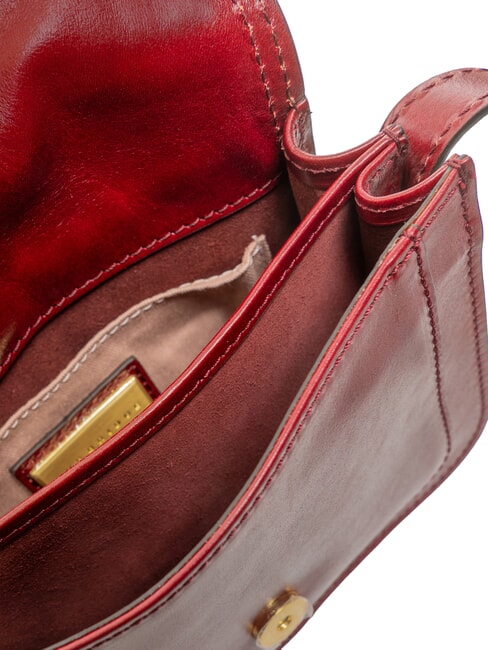 STORY DONNA Mini shoulder bag, in leather Barolo/Gold - Women&rsquo;s Bags