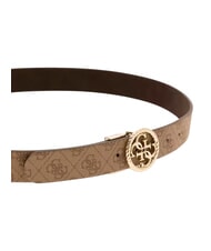 GUESS CLASSIC Reversible and adjustable belt MILK LOGO - Belts - 4