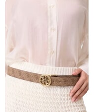 GUESS CLASSIC Reversible and adjustable belt MILK LOGO - Belts - 5