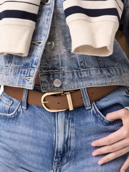 YVONNE LOGO Reversible belt MILK LOGO - Belts