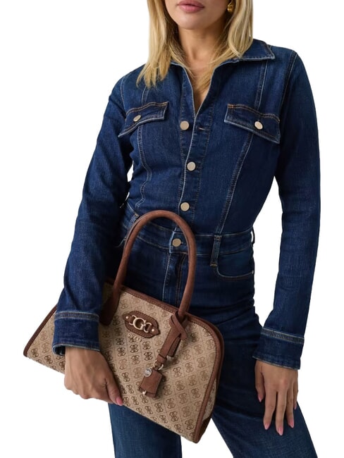 SAMANTHA Handbag, with shoulder strap latte logo / brown - Women&rsquo;s Bags