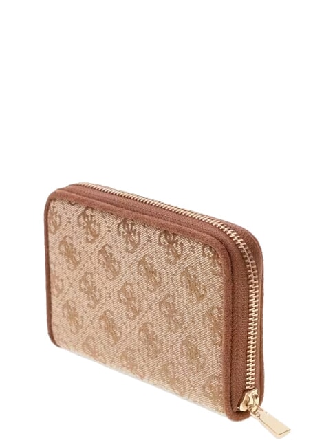 SAMANTHA Medium zip-around wallet latte logo / brown - Women&rsquo;s Wallets