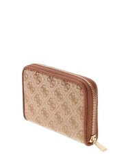 GUESS SAMANTHA Medium zip-around wallet latte logo / brown - Women&rsquo;s Wallets - 3