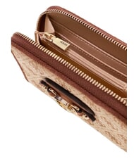 GUESS SAMANTHA Medium zip-around wallet latte logo / brown - Women&rsquo;s Wallets - 4