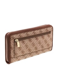 GUESS SAMANTHA Large zip-around wallet latte logo / brown - Women&rsquo;s Wallets - 3
