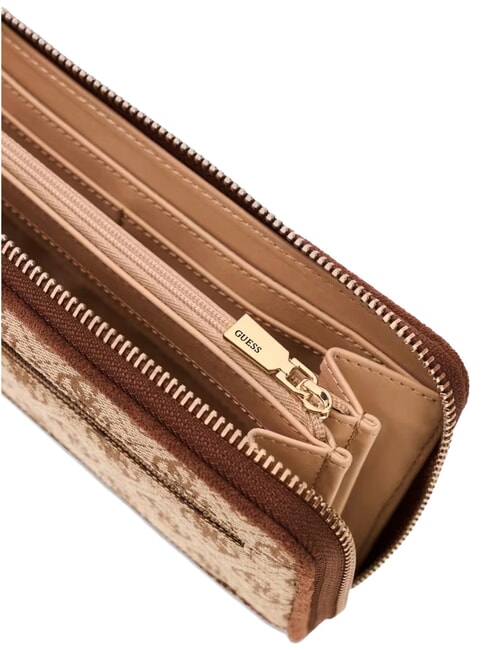 SAMANTHA Large zip-around wallet latte logo / brown - Women&rsquo;s Wallets