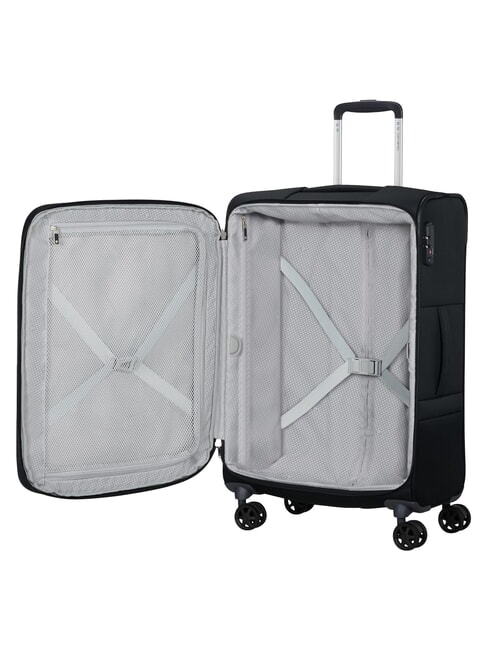 BASE BOOST Medium trolley, expandable BLACK - Semi-rigid Trolley Cases