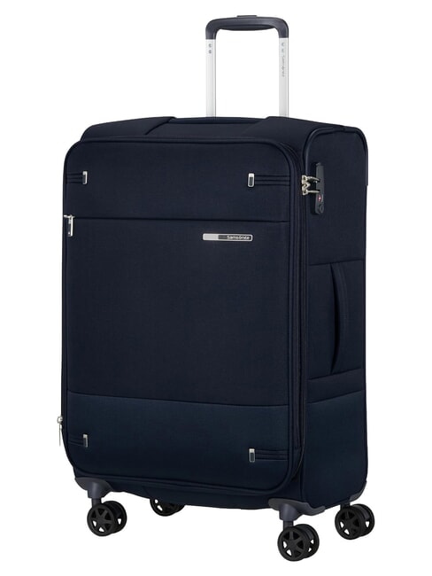BASE BOOST Medium trolley, expandable blu navy - Semi-rigid Trolley Cases