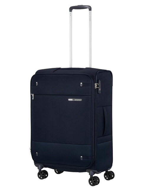 BASE BOOST Medium trolley, expandable blu navy - Semi-rigid Trolley Cases