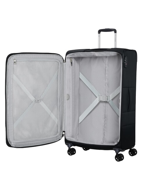 BASE BOOST Large, expandable trolley BLACK - Semi-rigid Trolley Cases