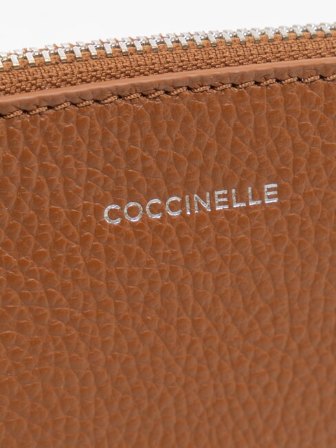 ROUNDED ENVELOPE Leather clutch bag cognac - Women&rsquo;s Bags