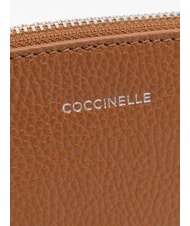 COCCINELLE ROUNDED ENVELOPE Leather clutch bag cognac - Women&rsquo;s Bags - 4