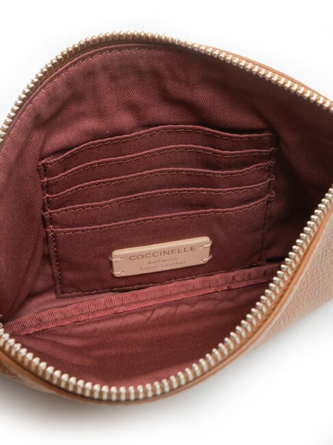 ROUNDED ENVELOPE Leather clutch bag cognac - Women&rsquo;s Bags