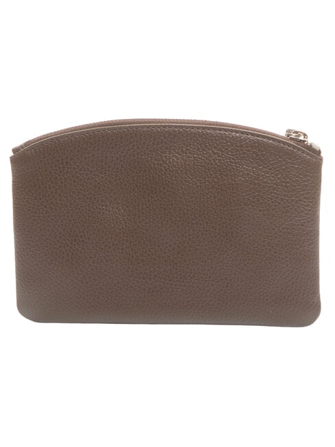 ROUNDED ENVELOPE Leather clutch bag brunette - Women&rsquo;s Bags