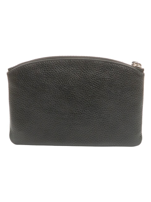 ROUNDED ENVELOPE Leather clutch bag Black - Women&rsquo;s Bags