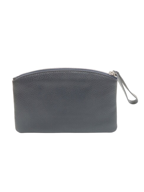 ROUNDED ENVELOPE Leather clutch bag midnight blue - Women&rsquo;s Bags