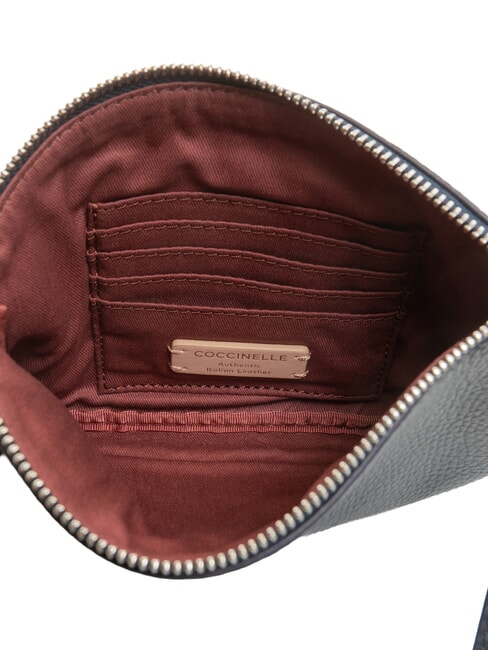 ROUNDED ENVELOPE Leather clutch bag midnight blue - Women&rsquo;s Bags