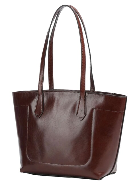 GUELFA Leather shoulder shopper bag BROWN - Women&rsquo;s Bags
