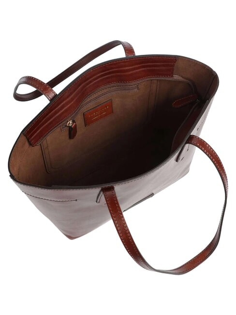GUELFA Leather shoulder shopper bag BROWN - Women&rsquo;s Bags