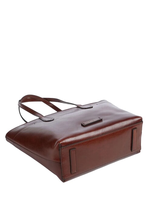 GUELFA Leather shoulder shopper bag BROWN - Women&rsquo;s Bags