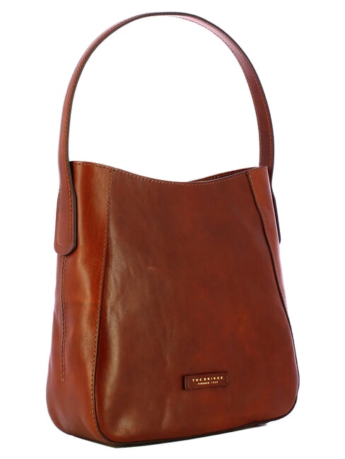 MADDALENA Hobo shoulder bag, in leather BROWN - Women&rsquo;s Bags
