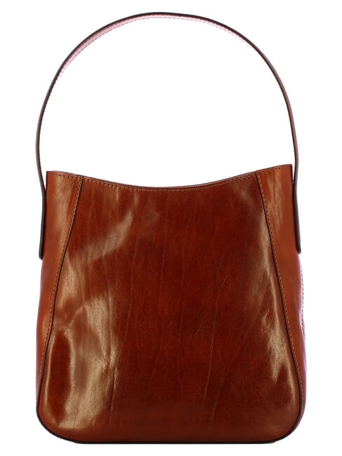 MADDALENA Hobo shoulder bag, in leather BROWN - Women&rsquo;s Bags