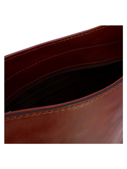 MADDALENA Hobo shoulder bag, in leather BROWN - Women&rsquo;s Bags
